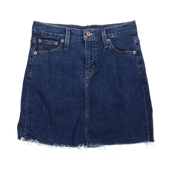 J.Crew Raw Edge Denim Jean Mini Skirt - Picture 2 of 6